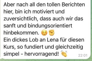 Schlafschätze Onlinekurse Schlafen ohne Milch Feedback